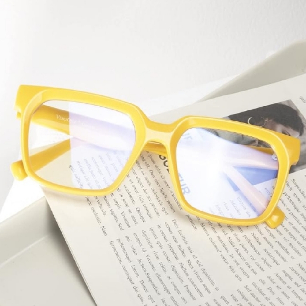 Blue Light Blocking Computer Eyewear Glasses Yellow Frame